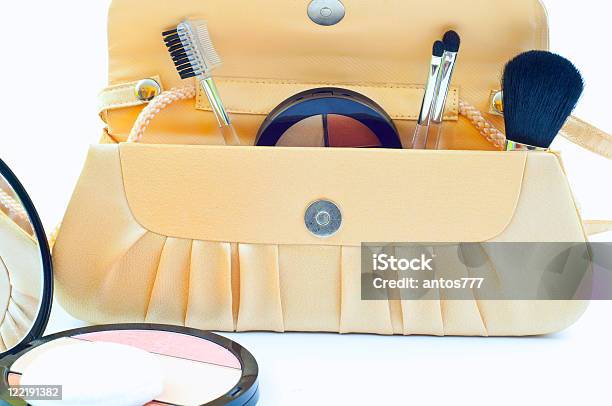 Handbag And Cosmetics Stock Photo - Download Image Now - Adult, Backgrounds, Beauty