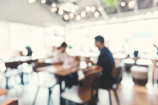 istock Blur restaurant (cafe) interior with people 1221914013
