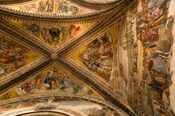 istock Last Judgement ceiling, Duomo, Orvieto, Italy 1221916213