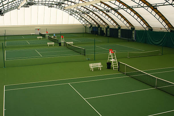 kryty kort tenisowy - indoor tennis zdjęcia i obrazy z banku zdjęć