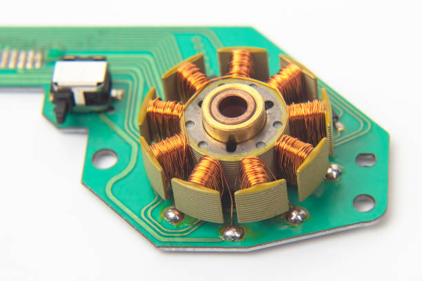 istock rotor of a small electric motor close up. electrical engineering industry 1221923234