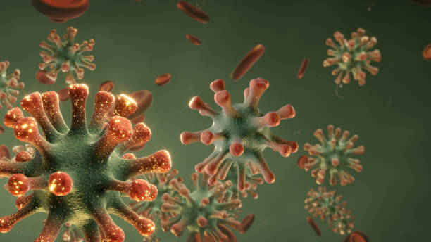 istock Virus and blood cells 3D rendering illustration 1221928664