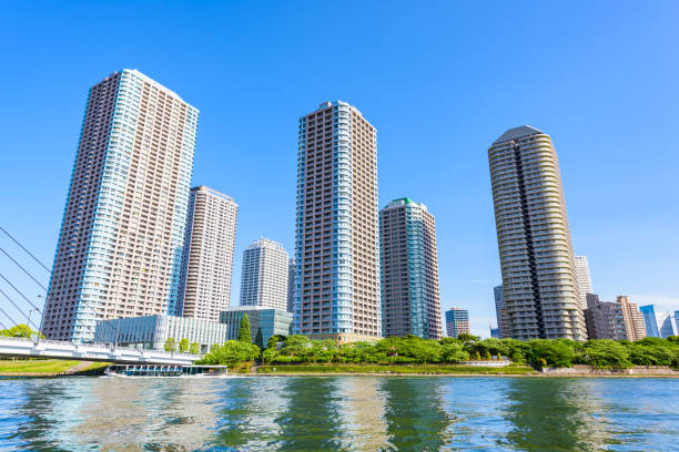 東京の高層マンション。 - 高層ビル ストックフォトと画像