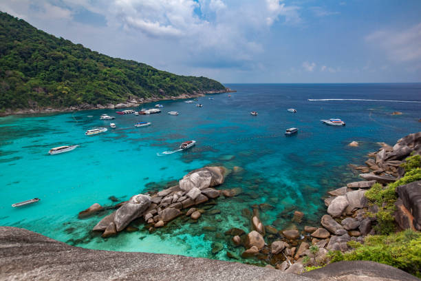 istock beautiful blue lagoon of Similan islands 1221934297