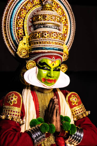 istock Kathakali kerala classical dance men greeting posture look towards you 1221935658
