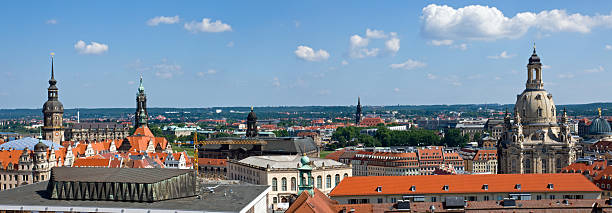 panorama de dresde - überblick photos et images de collection