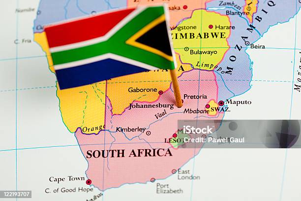 Карта И Флаг Южной Африки — стоковые фотографии и другие картинки Африка - Африка, Без людей, Горизонтальный