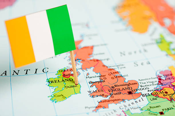 Map and Flag of Ireland. Source: \