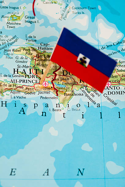 istock Map and flag of Haiti 122193943