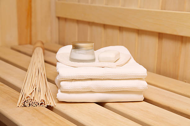 istock Still life of a steam bath-room accessories 122194074
