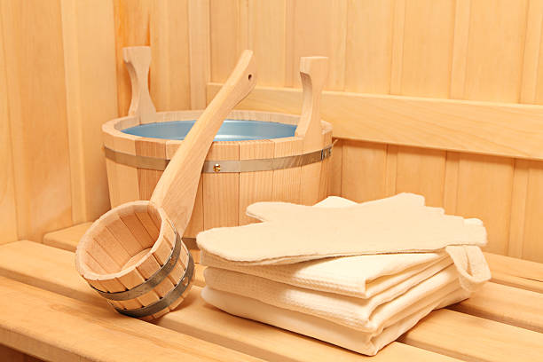 istock Still life of a steam bath-room accessories 122194077