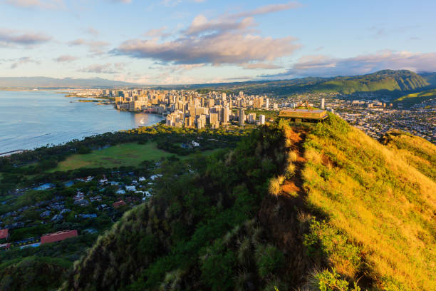 istock view on Honolulu, Oahu, Hawaii, at sunrise 1221942118