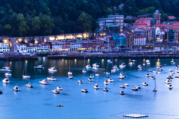 High angle view of Donostia San Sebastian Basque Country Spain Europe