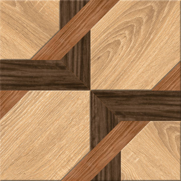 istock Abstract decorative wooden textured geometric mosaic background 1221943917