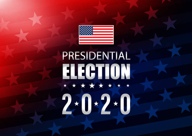 2020 USA Election with stars and stripes background Vector of USA Presidential Election with stars and stripes backgrounds. EPS ai 10 file format. election candidate stock illustrations