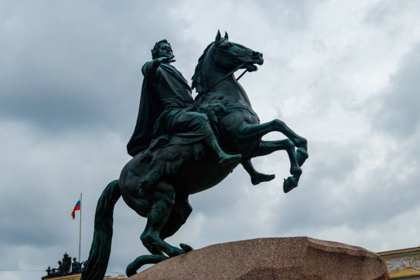 Monument to Peter the Great (Bronze horseman) in St. Petersburg, Russia stock photo