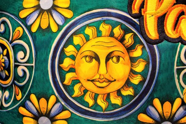 istock image of the sun painted on canvas 1221949709