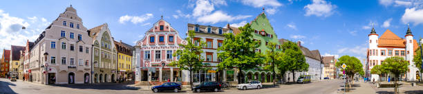 old town of Ingolstadt - bavaria Ingolstadt, Germany - April, 27: famous bavarian old town with historic buildings of Ingolstadt on April 27, 2020 ingolstadt photos stock pictures, royalty-free photos & images