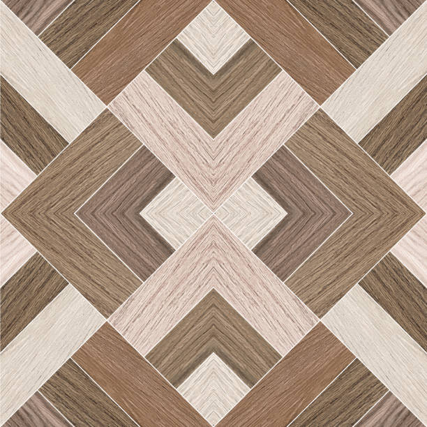 Vintage ornament.Decorative pattern.Tile mosaic.Wooden texture.Decorative geometric floor wood tile