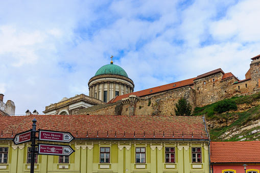 Esztergom, Hungary - September 18, 2013: View of the Basilica of Esztergom, in Hungary