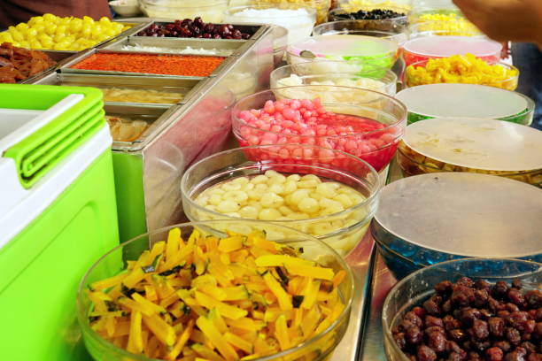 istock Various sweets topping for shaved ice dessert. 1221962171