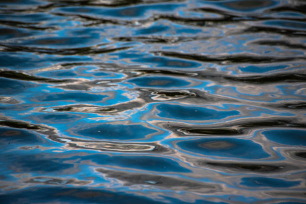 istock Varied wave texture of mountain river 1221971781