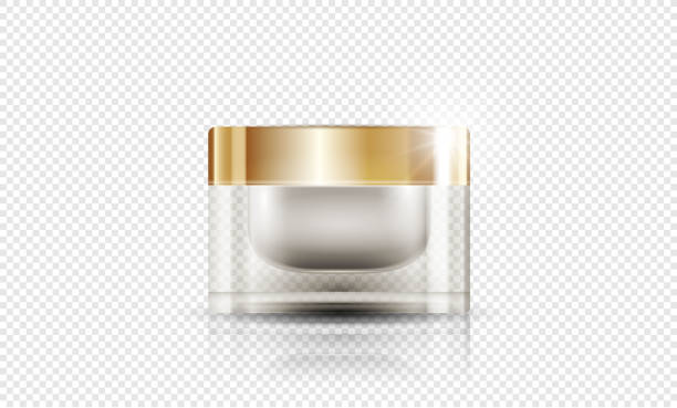 istock cosmetic product poster, bottle package design with moisturizer cream or liquid, sparkling background with glitter polka, vector design. 1221971998