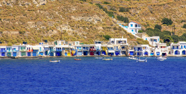 istock Panoramic Klima village seen from the sea, Milos 1221974935