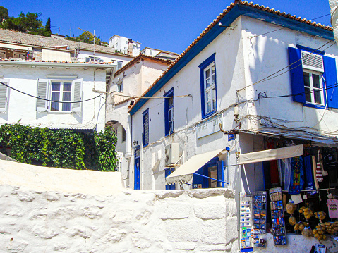 In July 2011, tourists were enjoying the white streets of Hydra in Greece