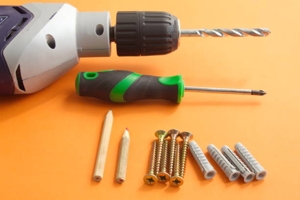 istock DIY tool set consisting of crews, dowels, screwdriver and drill 1221981394