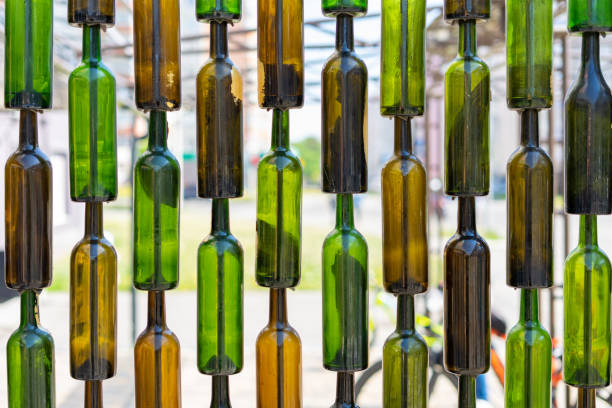 istock empty glass bottles as decor and second life for waste 1221981633
