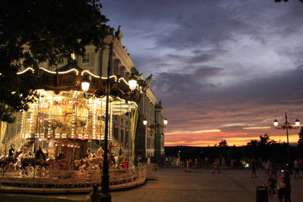 Carousel Carousel at sunset slide projector photos stock pictures, royalty-free photos & images