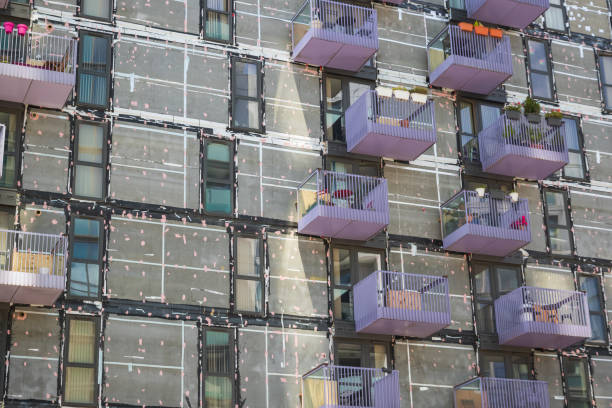 istock Re-cladding work in progress on a block of flats in Stratford, London 1221984408