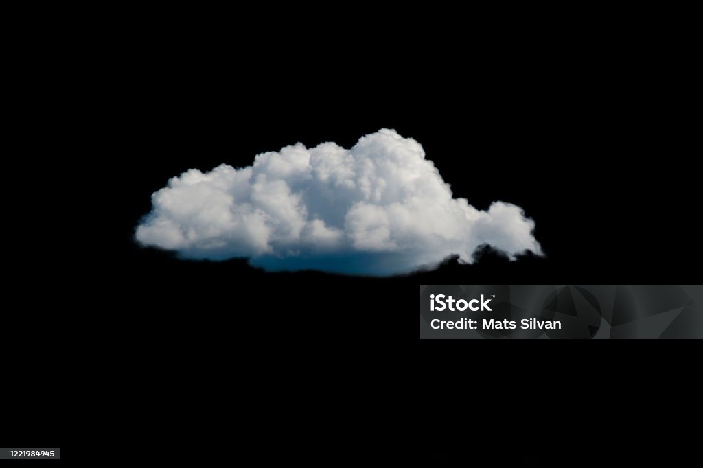 Weiße Wolke auf schwarzem Himmel oder Hintergrund - Lizenzfrei Wolke Stock-Foto