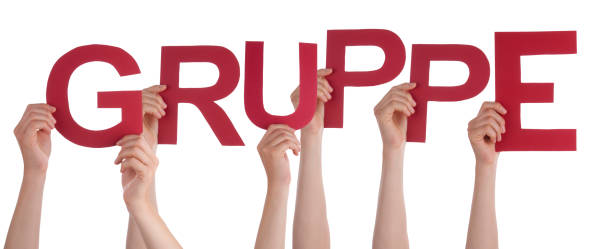 istock People Hands Holding Word Gruppe Means Group, Isolated Background 1221986097