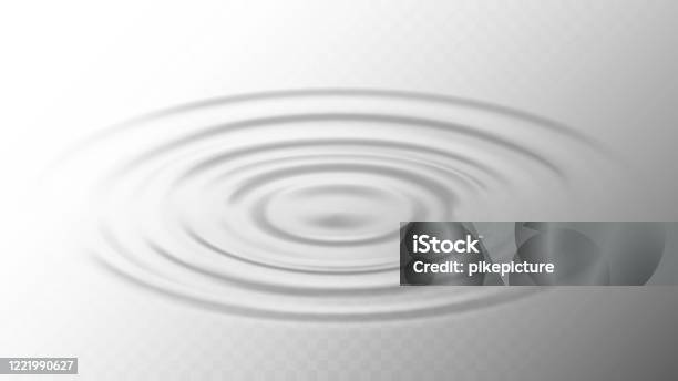 Ripple Water Surface From Drop Side View Vector Stock Illustration ...