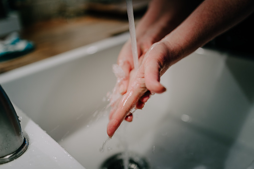 Washing hands Coronavirus concept