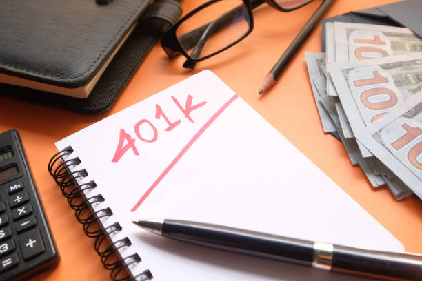 istock 401k word on notepad with calculator and coins 1221997418