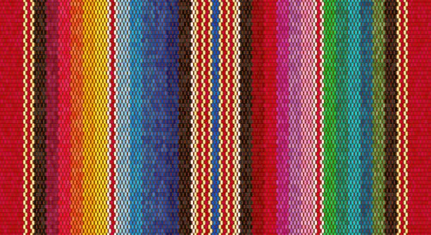 Blanket stripes seamless vector pattern. Background for Cinco de Mayo party decor or ethnic mexican fabric pattern with colorful stripes. Blanket stripes seamless vector pattern. Background for Cinco de Mayo party decor or ethnic mexican fabric pattern with colorful stripes. Serape design tradition illustrations stock illustrations