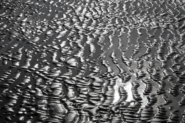istock Close-up of abstract sand formation at the coast line - back lit 1222000079