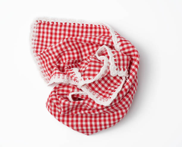 istock crumpled kitchen red-white towel in on a white background 1222000135