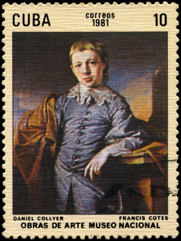 Sacramento, California, USA - September 27, 2011: A 2011 United Kingdom postage stamp with an illustration of King George I (1660-1727). George I,  the first House of Hanover monarch, ruled as King of the United Kingdom from 1698-1727.