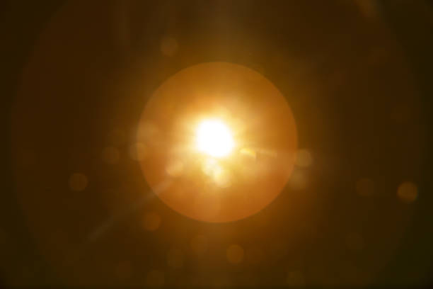 istock Abstract Natural Sun flare on the black 1222002925
