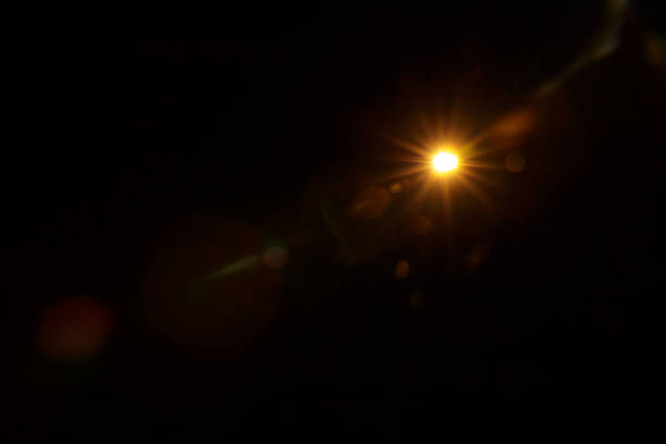 istock Abstract Natural Sun flare on the black 1222002931