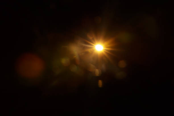 istock Abstract Natural Sun flare on the black 1222002966