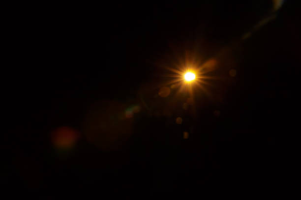 istock Abstract Natural Sun flare on the black 1222003014