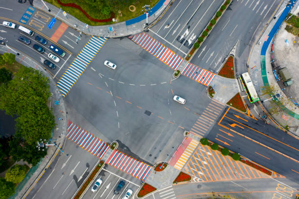 istock The intersection of Guangzhou traffic line map 1222003550