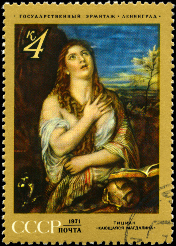 E. TOME AND PRINCIPE - CIRCA 1979: A stamp printed in the E. TOME AND PRINCIPE, shows painting by Rubens (1577-1640), circa 1979