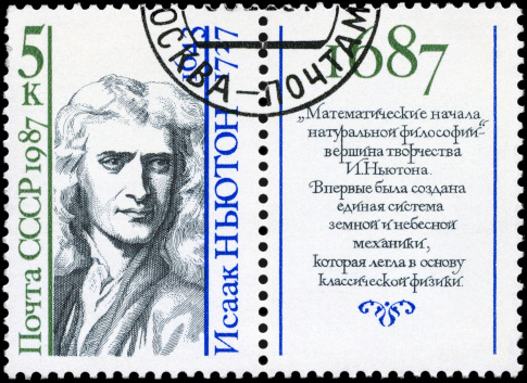 USSR 1969 postage stamp printed in USSR shows Dmitri Ivanovich Mendeleev (1834-1907) and Formula with Author's Corrections, Century of the Periodic Law (classification of elements), formulated by Mendeleev, circa 1969.