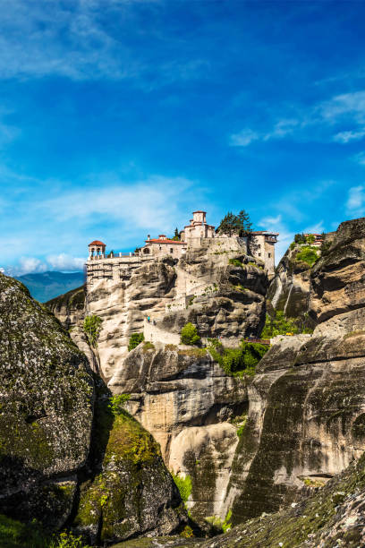 istock Mysterious hanging over rocks monasteries of Meteora, Greece 1222007448